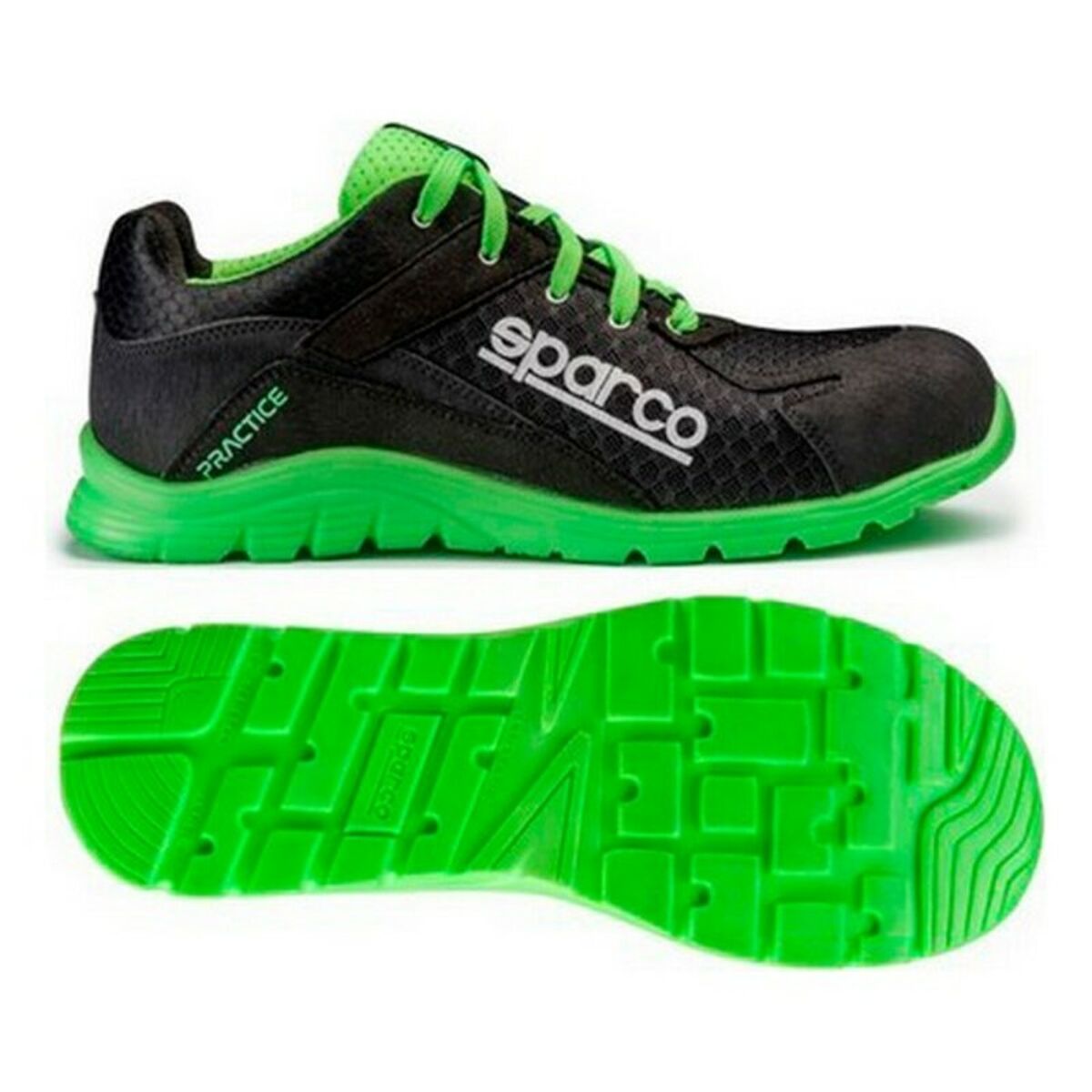 Safety shoes Sparco Practice 07517 Black/Green 40