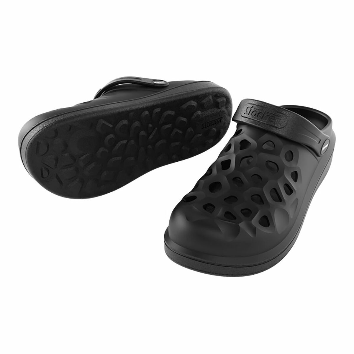 Clogs Stocker Black Drilled 39