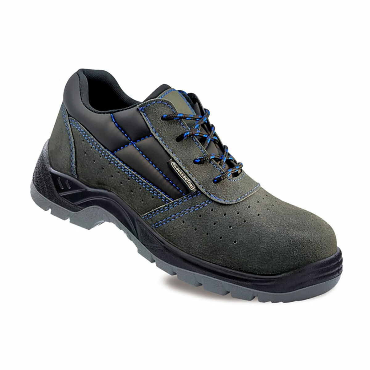 Safety shoes Blackleather Drilled S1P Without metal Suede 43
